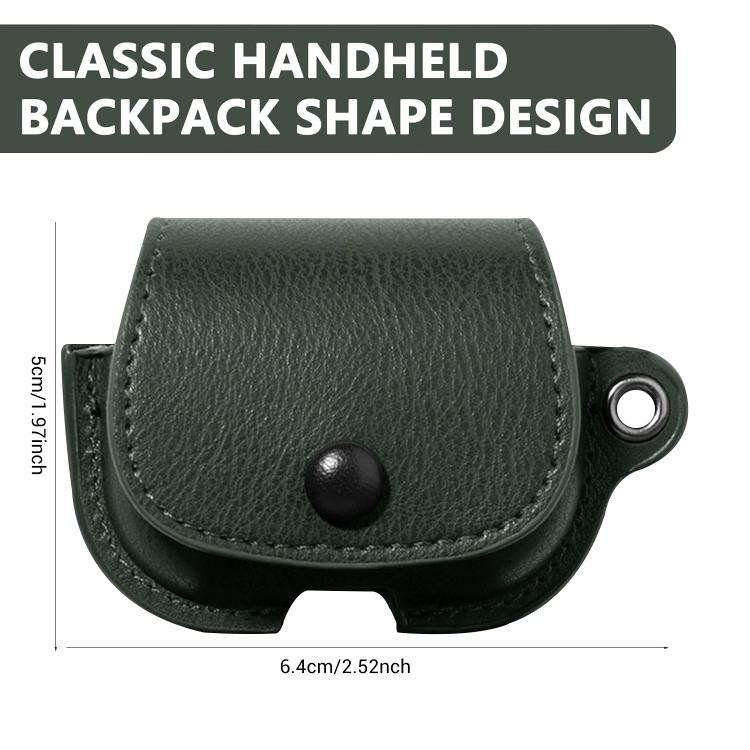 XDcase Backpack Style PU Leather Earphone Protective Case with Carabiner, For AirPods 5 / 4, For AirPods Pro 3, For AirPods Pro 2 / 1