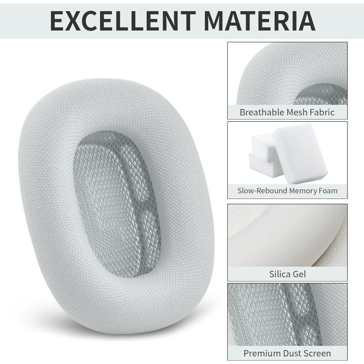XDcase 1 Pair Mesh Fabric Magnetic Replacement Sponge Ear Pads, For AirPods Max