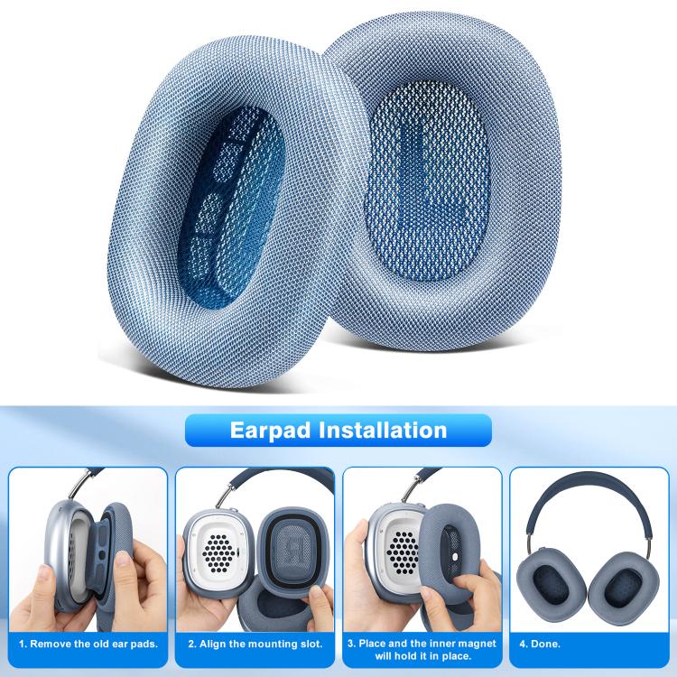 XDcase 1 Pair Mesh Fabric Magnetic Replacement Sponge Ear Pads, For AirPods Max 2