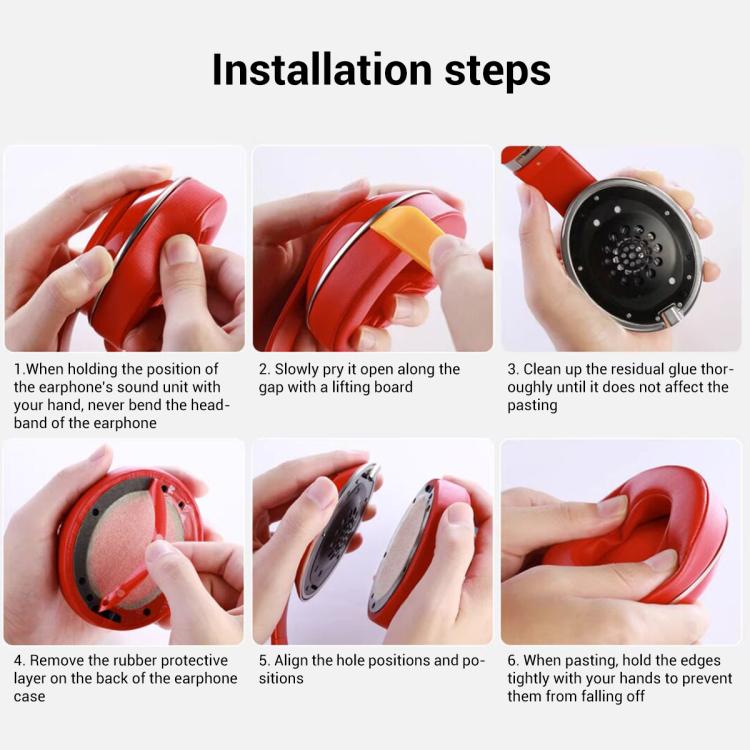 XDcase 1 Pair Memory Foam Headset Replacement Ear Pads with Pry Tool, For Beats Studio 2.0 / 3.0
