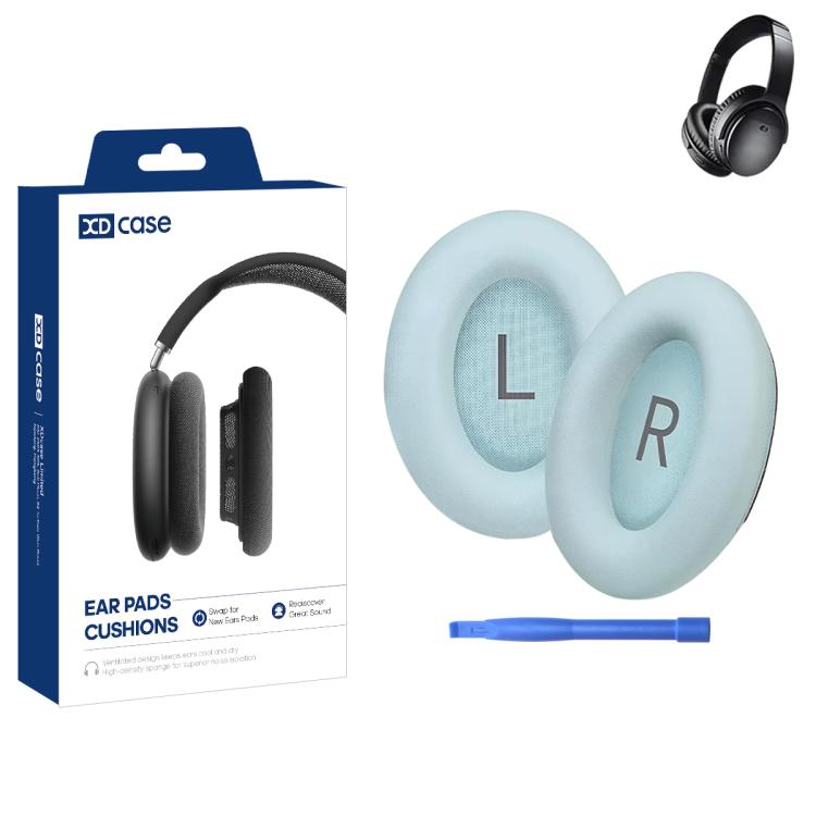 XDcase 1 Pair Protein Leather Headset Replacement Ear Pads with Prying Tool, For Bose QC45 / QCSE