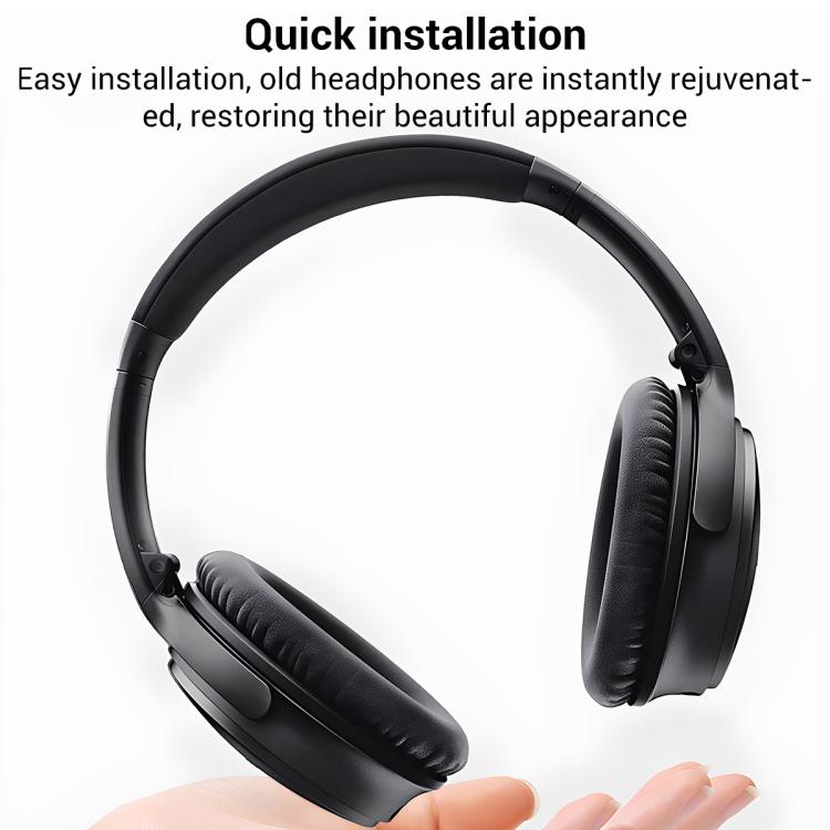 XDcase 1 Pair Protein Leather Headset Replacement Ear Pads with Prying Tool, For Bose QC45 / QCSE