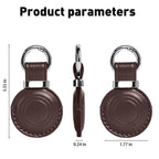 XDcase Metal Clip Microfiber Leather Protective Case with Key Ring, For AirTag 2nd Gen / 1st Gen