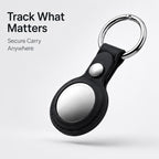 XDcase Double-sided Hollow Vegan Leather Protective Case with Metal Ring, For AirTag 2nd Gen / AirTag 1st Gen