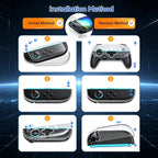 XDcase Separable PC Crystal Case & Tempered Glass Film & Joystick Caps Set, For Nintendo Switch 2, For Nintendo Switch OLED, For Nintendo Switch