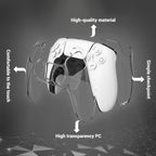 XDcase 2pcs Game Controller Split Crystal PC Protective Case, For Sony PS5