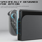 XDcase 1 Pair Crystal PC Protective Case & Joystick Caps Set, For Nintendo Switch 2 Joy-Con, For Nintendo Switch / Switch OLED Joy-Con