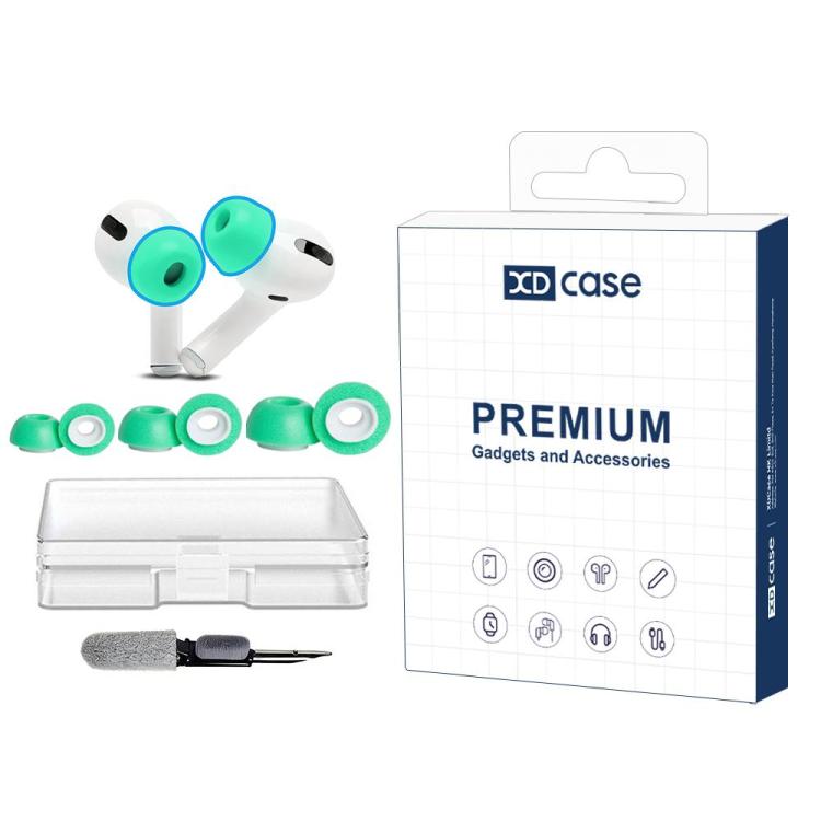 XDcase 3 Pairs Replacement Memory Foam Ear Tips Kit, S/M/L Size, Cleaning Pen Color Random, For AirPods Pro 1 / 2