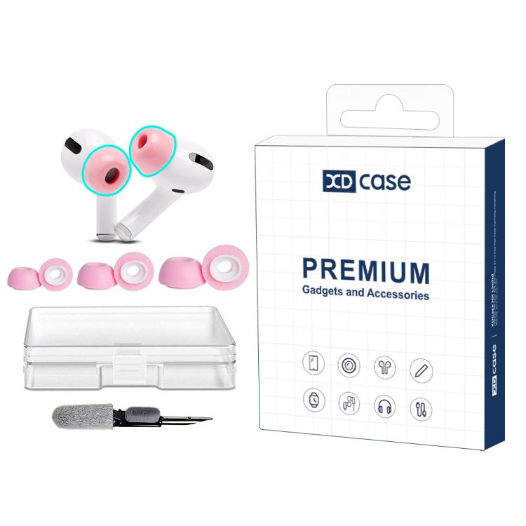 XDcase 3 Pairs Replacement Memory Foam Ear Tips Kit, S/M/L Size, Cleaning Pen Color Random, For AirPods Pro 1 / 2