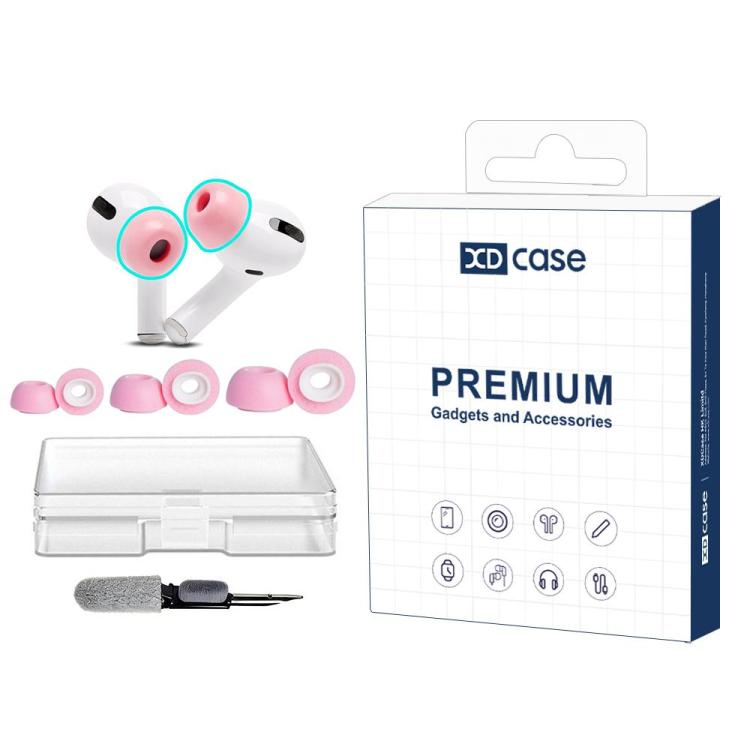 XDcase 3 Pairs Replacement Memory Foam Ear Tips Kit, S/M/L Size, Cleaning Pen Color Random, For AirPods Pro 1 / 2