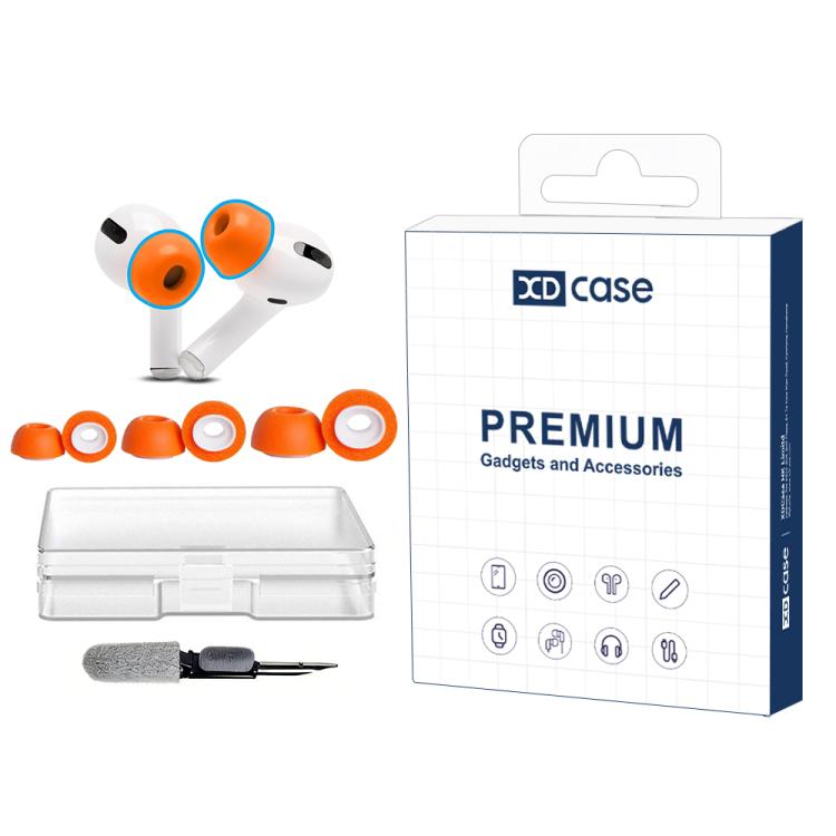 XDcase 3 Pairs Replacement Memory Foam Ear Tips Kit, S/M/L Size, Cleaning Pen Color Random, For AirPods Pro 1 / 2