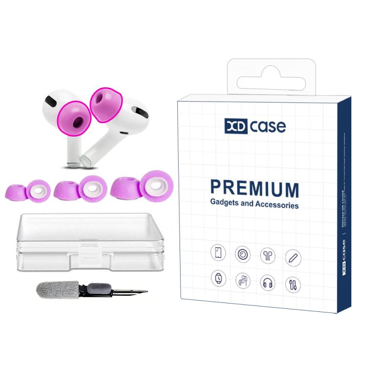 XDcase 3 Pairs Replacement Memory Foam Ear Tips Kit, S/M/L Size, Cleaning Pen Color Random, For AirPods Pro 1 / 2