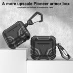 XDcase Dark Pattern TPU Earphone Cover with Carabiner, For AirPods 4