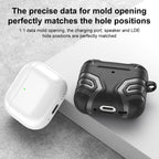 XDcase Dark Pattern TPU Earphone Cover with Carabiner, For AirPods 4