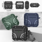 XDcase Dark Pattern TPU Earphone Cover with Carabiner, For AirPods 4