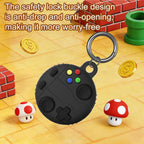 XDcase Game Console Style Silicone Protective Case with Key Ring, For AirTag 2nd Gen / 1st Gen