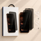 XDcase 2 Pairs Anti-Peep Tempered Glass Screen Protector + Transparent Lens Protector, For iPhone 17 Pro Max, For iPhone 17 Pro, For iPhone 17, For iPhone Air