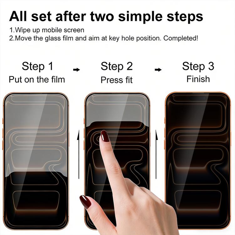 XDcase 2 Pairs Anti-Peep Tempered Glass Screen Protector + Transparent Lens Protector, For iPhone 17 Pro Max, For iPhone 17 Pro, For iPhone 17, For iPhone Air