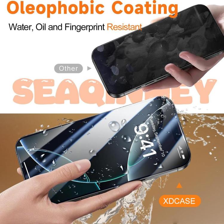 XDcase 2 Pairs HD Tempered Glass Screen Protector + Transparent Lens Protector, For iPhone 17 Pro Max, For iPhone 17 Pro, For iPhone 17, For iPhone Air