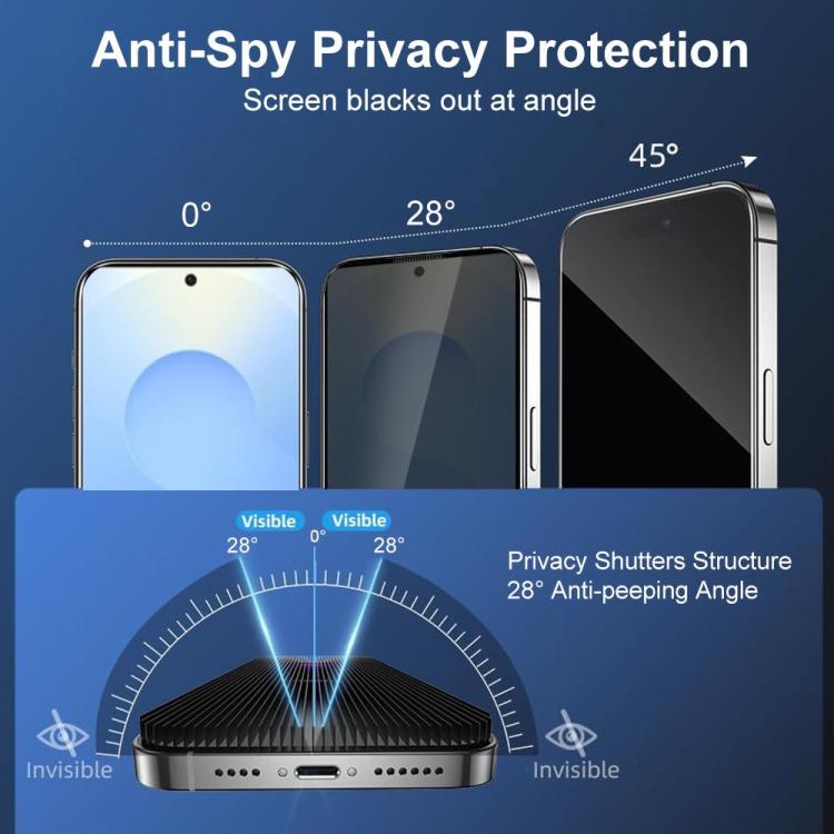 XDcase 2 Pairs Anti-Peep Tempered Glass Screen Protector + Silkscreen Lens Protector, For Galaxy S26+ 5G, For Galaxy S26 Ultra 5G, For Galaxy S26 5G