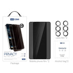 XDcase 2 Pairs Anti-Peep Tempered Glass Screen Protector + Silkscreen Lens Protector, For Galaxy S26+ 5G, For Galaxy S26 Ultra 5G, For Galaxy S26 5G
