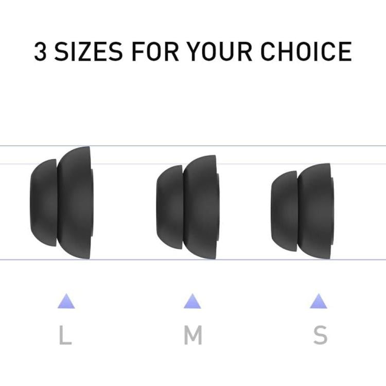 XDcase 3 Pairs Noise Reduction Silicone Ear Tips Kit, S/M/L Size, Cleaning Brush Color Random, For AirPods Pro 1 / 2