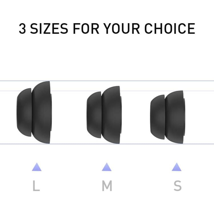 XDcase 3 Pairs Noise Reduction Silicone Ear Tips Kit, S/M/L Size, Cleaning Brush Color Random, For AirPods Pro 1 / 2