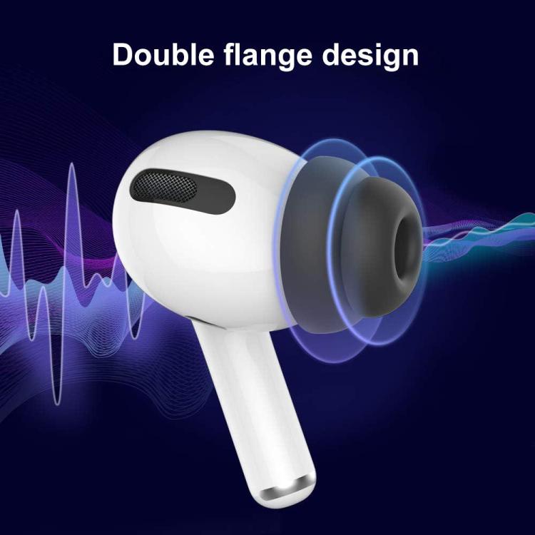 XDcase 3 Pairs Noise Reduction Silicone Ear Tips Kit, S/M/L Size, Cleaning Brush Color Random, For AirPods Pro 1 / 2