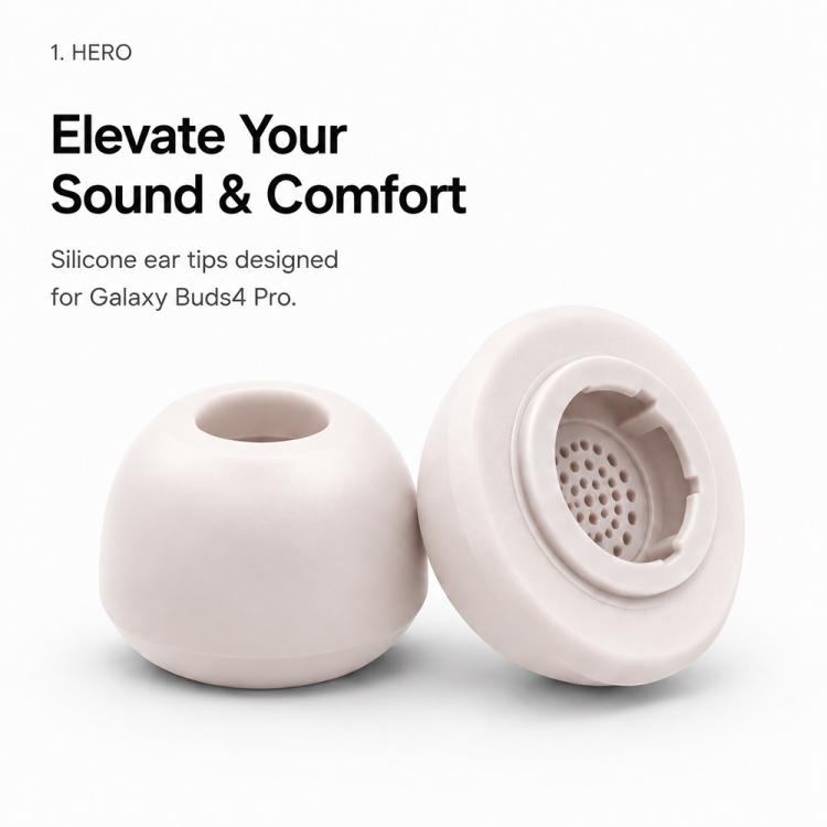 XDcase 3 Pairs Silicone Ear Tips S/M/L Size with Storage & Cleaning Kit, Cleaning Brush Color Random, For Galaxy Buds3 Pro / Buds4 Pro