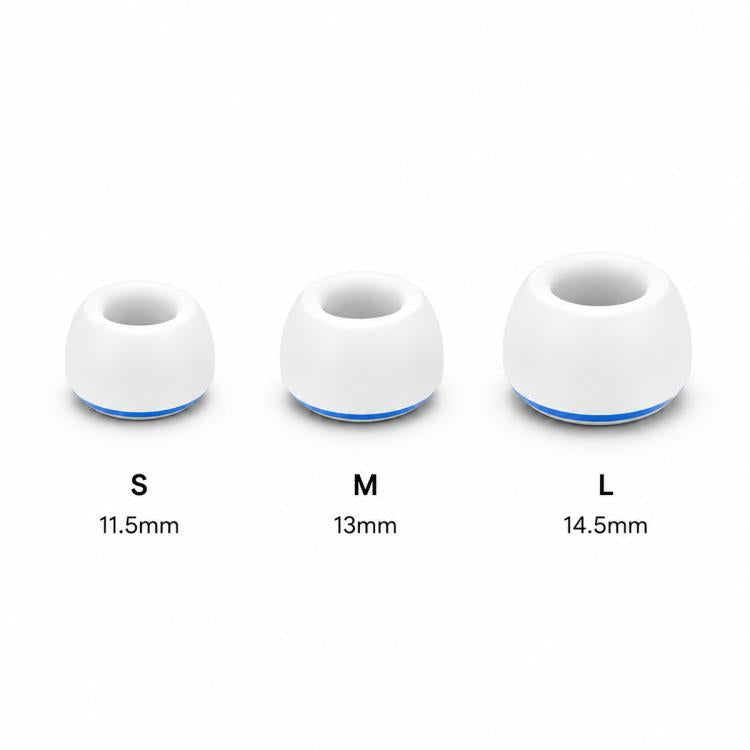 XDcase 3 Pairs Replacement Silicone Sponge Ear Tips, S/M/L Size, White Purple, White Blue