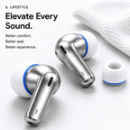 XDcase 3 Pairs Replacement Silicone Sponge Ear Tips, S/M/L Size, White Purple, White Blue