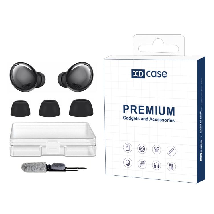XDcase 3 Pairs Replacement Silicone Ear Tips Kit, S/M/L Size, Cleaning Brush Color Random, For Galaxy Buds Pro / R190