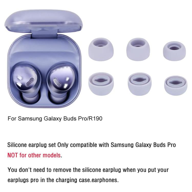 XDcase 3 Pairs Replacement Silicone Ear Tips Kit, S/M/L Size, Cleaning Brush Color Random, For Galaxy Buds Pro / R190