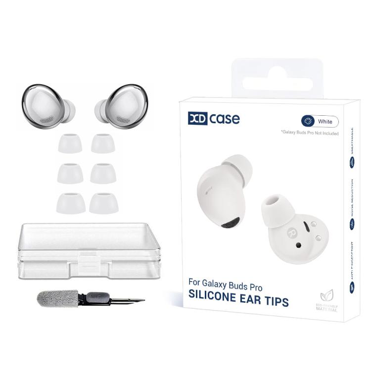 XDcase 3 Pairs Replacement Silicone Ear Tips Kit, S/M/L Size, Cleaning Brush Color Random, For Galaxy Buds Pro / R190