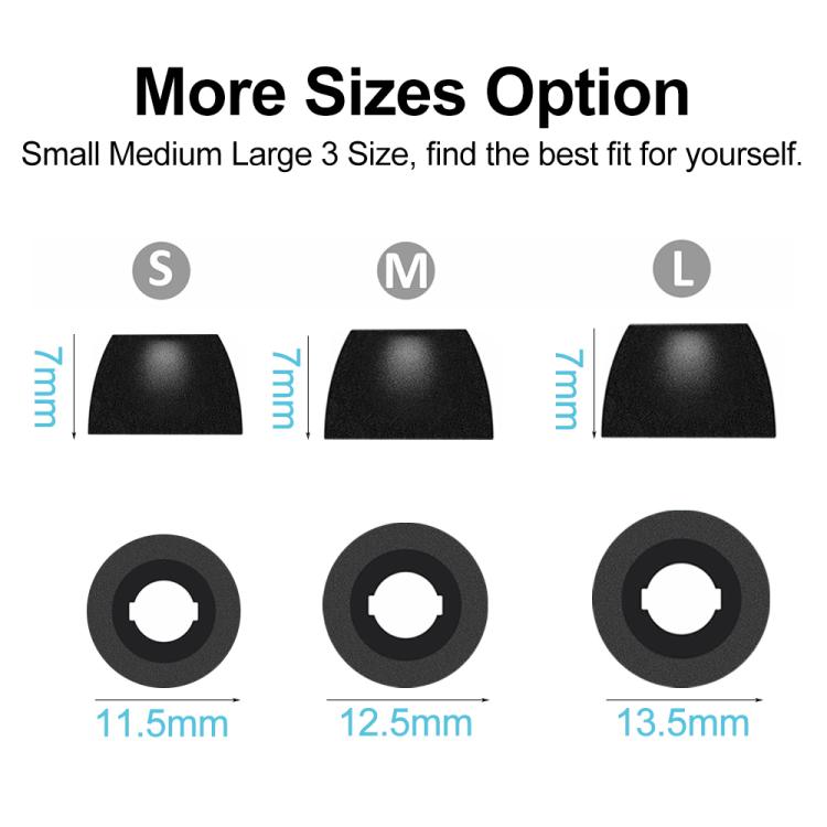 XDcase 3 Pairs Replacement Memory Foam Ear Tips Kit, S/M/L Size, Cleaning Brush Color Random, For Galaxy Buds Pro / R190
