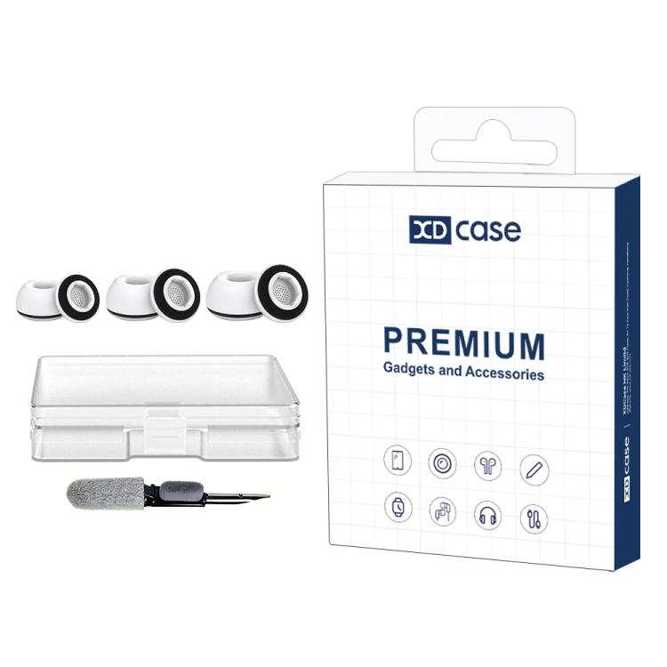 XDcase 3 Pairs Replacement Silicone Sponge Ear Tips Kit, S/M/L Size, Cleaning Brush Color Random, For AirPods Pro 3