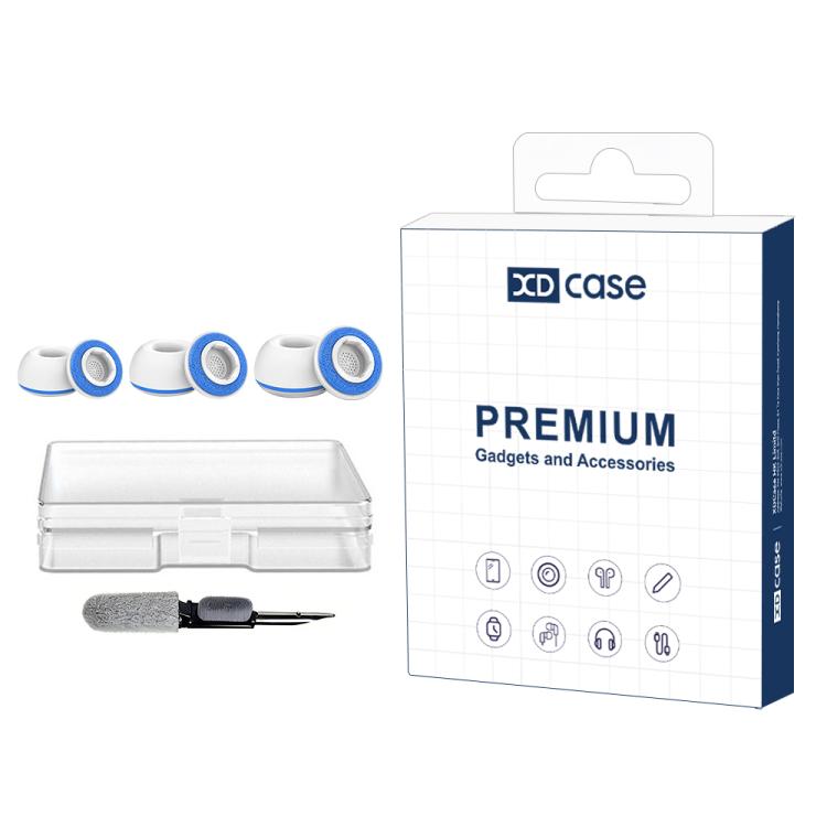 XDcase 3 Pairs Replacement Silicone Sponge Ear Tips Kit, S/M/L Size, Cleaning Brush Color Random, For AirPods Pro 3