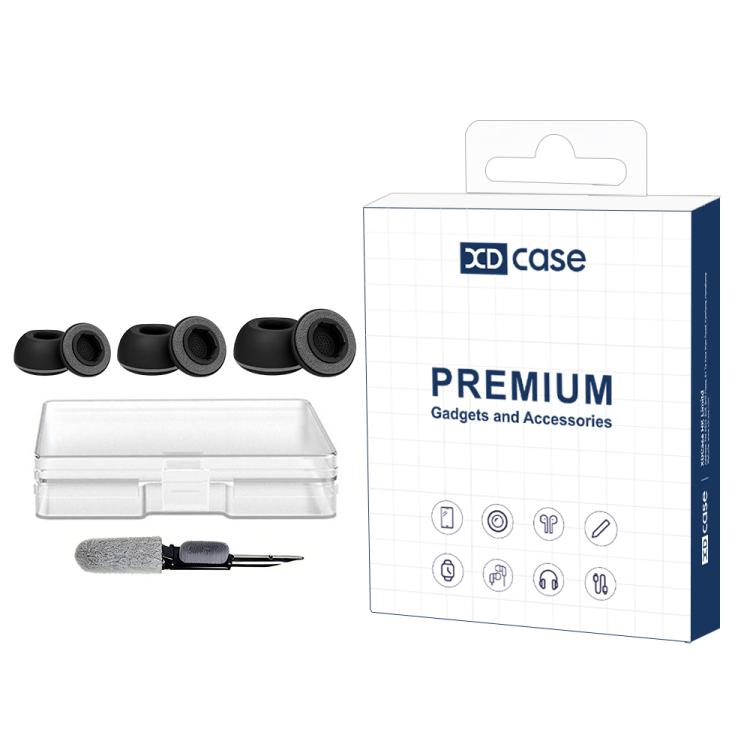 XDcase 3 Pairs Replacement Silicone Sponge Ear Tips Kit, S/M/L Size, Cleaning Brush Color Random, For AirPods Pro 3