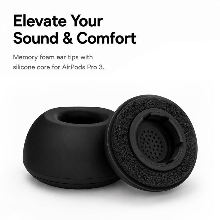 XDcase 3 Pairs Replacement Silicone Sponge Ear Tips Kit, S/M/L Size, Cleaning Brush Color Random, For AirPods Pro 3