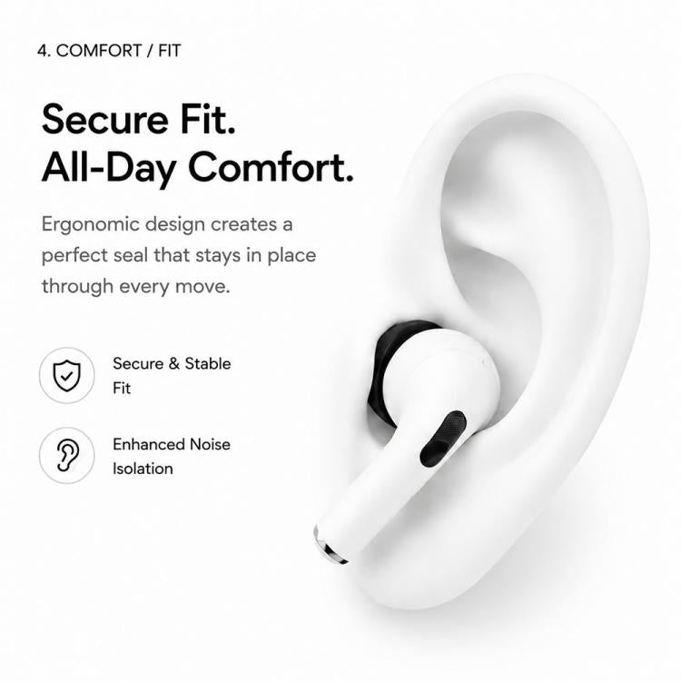XDcase 3 Pairs Replacement Silicone Sponge Ear Tips Kit, S/M/L Size, Cleaning Brush Color Random, For AirPods Pro 3