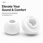 XDcase 5 Pairs Replacement Silicone Ear Tips Kit, L/M/S/XS/XXS Size, For AirPods Pro 3