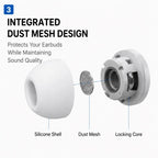 XDcase 5 Pairs Replacement Silicone Ear Tips Kit, L/M/S/XS/XXS Size, For AirPods Pro 3