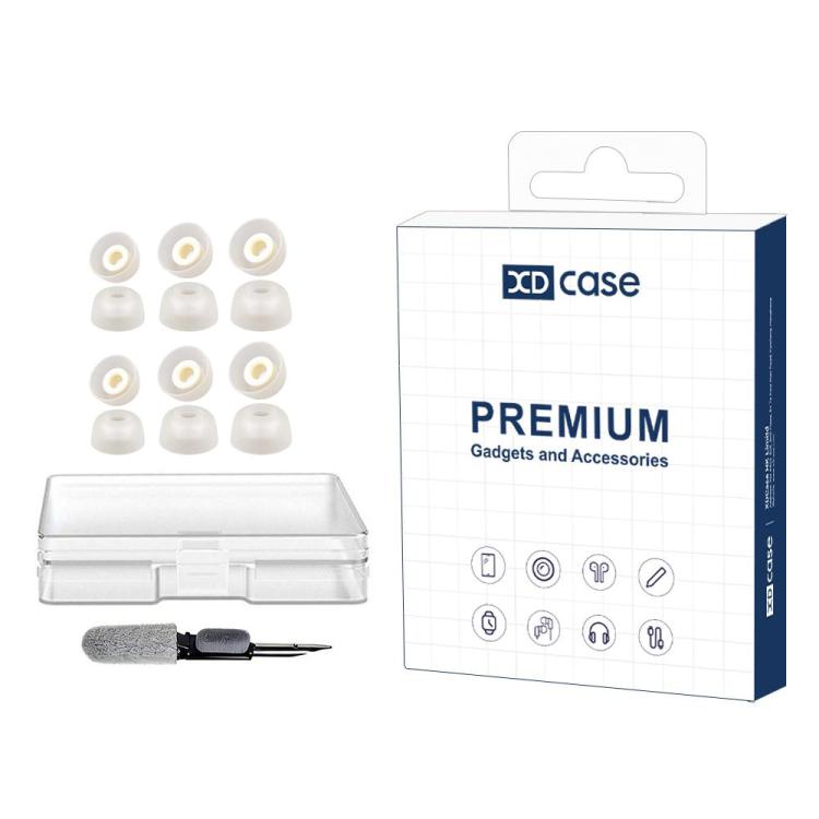 XDcase 6 Pairs Replacement Silicone Ear Tips Kit, S/M/L Size, Cleaning Brush Color Random, For Jabra Elite 3 / 4 / 7 Pro / 7 Active