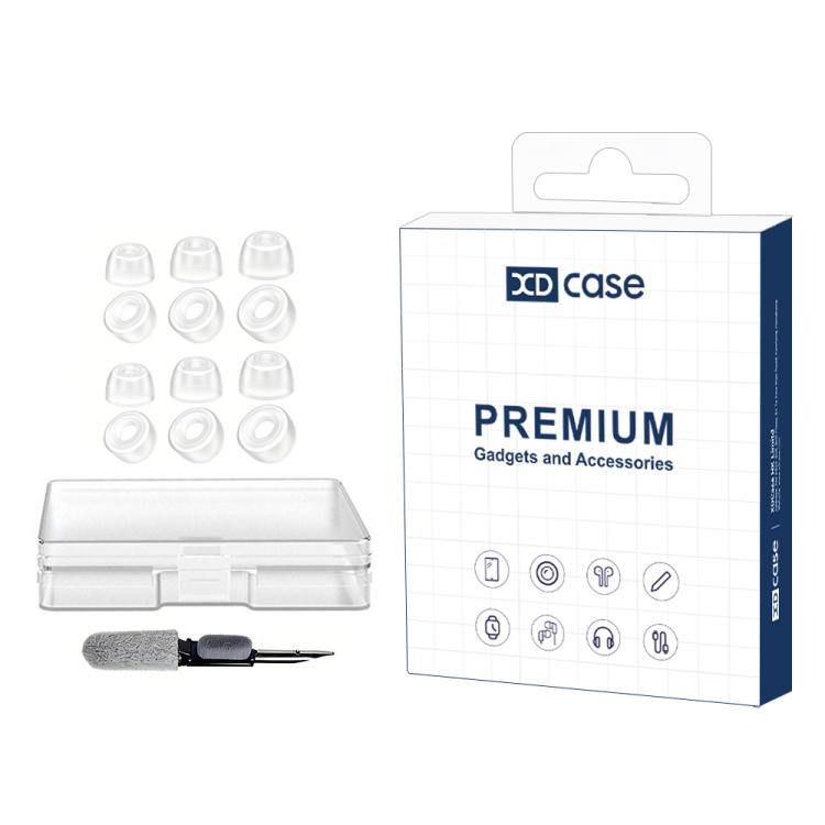XDcase 6 Pairs Replacement Silicone Ear Tips Kit, S/M/L Size, Cleaning Brush Color Random, For Jabra Elite 65t / 75t / Active 65t