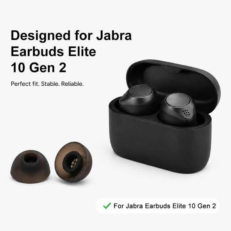 XDcase 4 Pairs Replacement Silicone Ear Tips Kit, XS/S/M/L Size, Cleaning Brush Color Random, For Jabra Elite 10 Gen 2