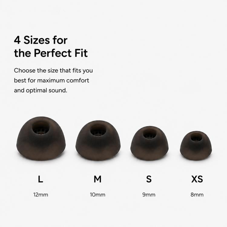 XDcase 4 Pairs Replacement Silicone Ear Tips Kit, XS/S/M/L Size, Cleaning Brush Color Random, For Jabra Elite 10 Gen 2