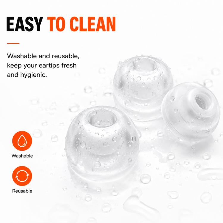 XDcase 3 Pairs Replacement Silicone Ear Tips Kit, S/M/L Size, Cleaning Brush Color Random, For JBL Tune Buds / Buds 2 / 225TWS