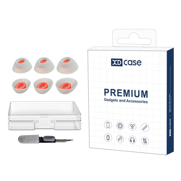 XDcase 3 Pairs Replacement Silicone Ear Tips Kit, S/M/L Size, Cleaning Brush Color Random, For JBL Vibe Beam 2 / Beam / 200TWS