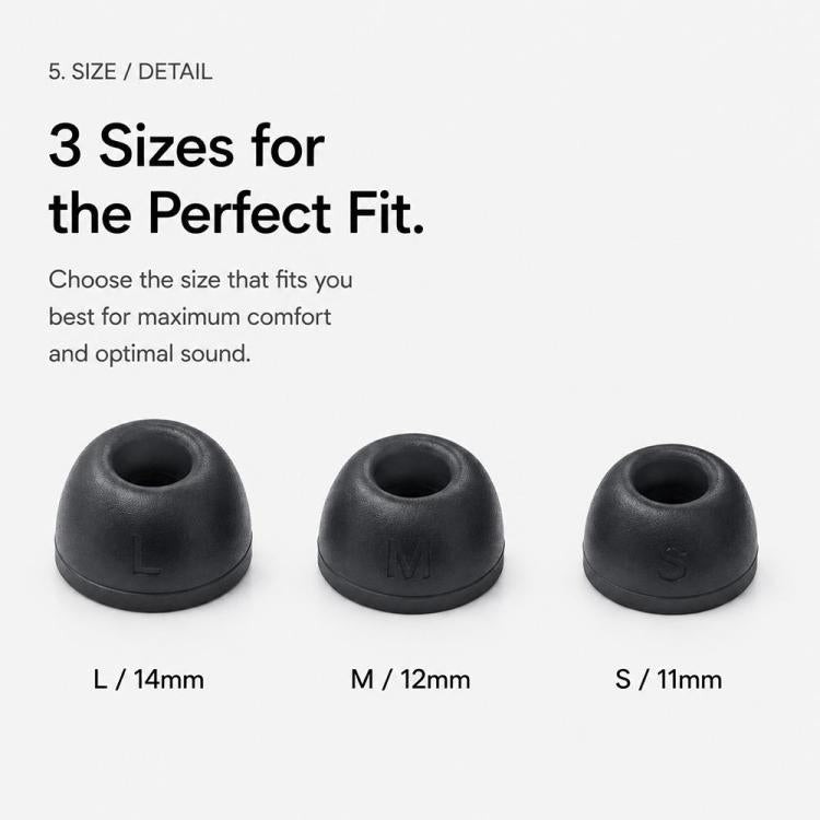 XDcase 3 Pairs Replacement Silicone Ear Tips Kit, S/M/L Size, Cleaning Brush Color Random, For JBL Live Pro 2