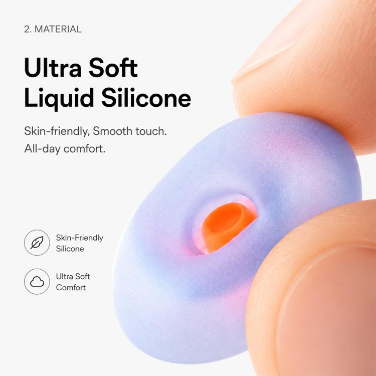 XDcase 3 Pairs Replacement Silicone Ear Tips Kit, S/M/L Size, Cleaning Brush Color Random, For JBL Tune 230NC TWS